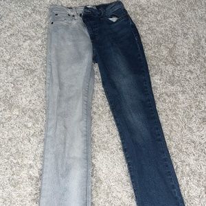 Pistola Women's Blue Two - Tone Asymmetric Jeans